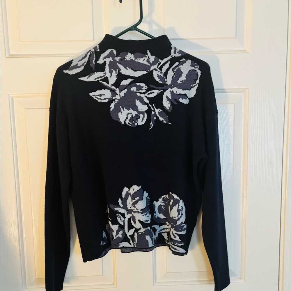 Joie Black and Gray Knit Top